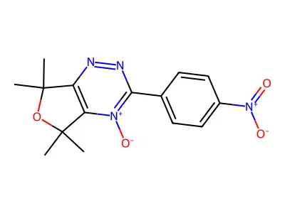 Furo(3,4-e)-as-triazine, 5,7-dihydro-3-(m-nitrophenyl)-5,5,7,7-tetramethyl-, 4-oxide structure