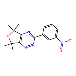 5,7-Dihydro-5,5,7,7-tetramethyl-3-(3-nitrophenyl)furo[3,4-e]-1,2,4-triazine structure