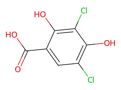 beta-Resorcylic acid, 3,5-dichloro- structure