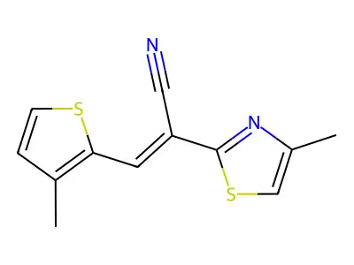 2-(4-Methyl-1,3-thiazol-2-yl)-3-(3-methyl-2-thienyl)acrylonitrile structure