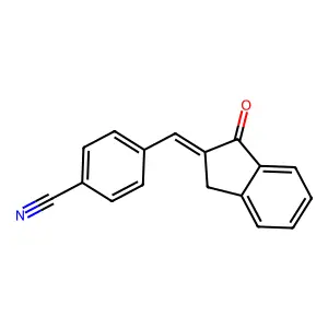 4-(1-Oxoindan-2-ylidenemethyl)benzonitrile structure