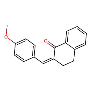 3,4-Dihydro-2-((4-methoxyphenyl)methylene)-1(2H)-naphthalenone structure