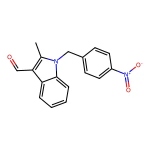 2-methyl-1-(4-nitrobenzyl)-1H-indole-3-carbaldehyde structure