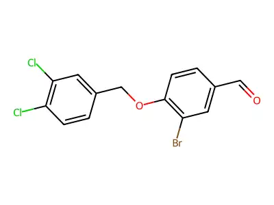3-Bromo-4-[(3,4-dichlorobenzyl)oxy]benzaldehyde structure