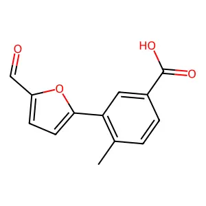 3-(5-Formylfuran-2-yl)-4-methylbenzoic acid structure