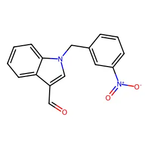 1-(3-硝基苄基)-1H-吲哚-3-甲醛 structure