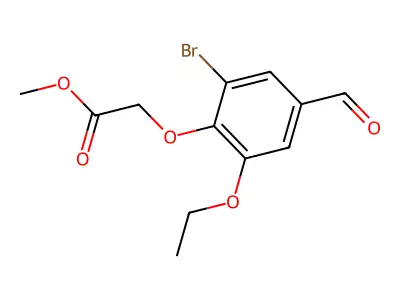 Methyl (2-bromo-6-ethoxy-4-formylphenoxy)acetate structure