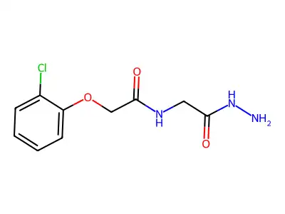 2-(2-chlorophenoxy)-N-(2-hydrazinyl-2-oxoethyl)acetamide structure