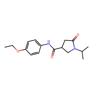 N-(4-ethoxyphenyl)-5-oxo-1-propan-2-ylpyrrolidine-3-carboxamide structure