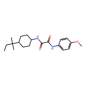 N'-(4-methoxyphenyl)-N-[4-(2-methylbutan-2-yl)cyclohexyl]oxamide structure