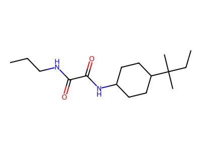 N'-[4-(2-methylbutan-2-yl)cyclohexyl]-N-propyloxamide structure