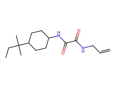 N'-[4-(2-methylbutan-2-yl)cyclohexyl]-N-prop-2-enyloxamide structure