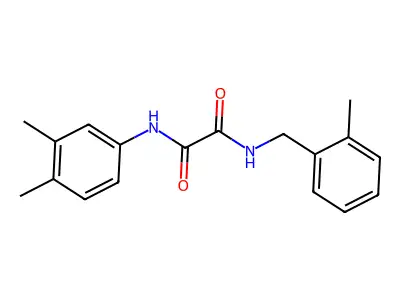 N'-(3,4-dimethylphenyl)-N-[(2-methylphenyl)methyl]oxamide structure