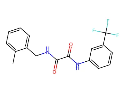 N-[(2-methylphenyl)methyl]-N'-[3-(trifluoromethyl)phenyl]oxamide structure