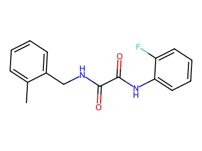 N'-(2-fluorophenyl)-N-[(2-methylphenyl)methyl]oxamide structure