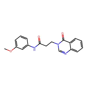 N-(3-methoxyphenyl)-3-(4-oxoquinazolin-3-yl)propanamide structure