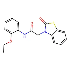 N-(2-ethoxyphenyl)-2-(2-oxo-1,3-benzothiazol-3-yl)acetamide structure