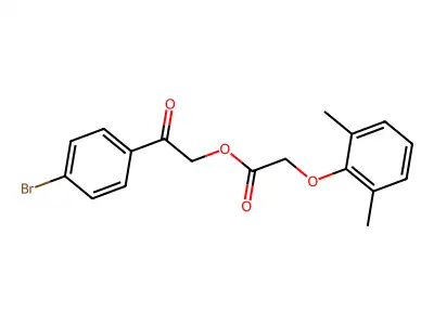 2-(4-Bromophenyl)-2-oxoethyl (2,6-dimethylphenoxy)acetate structure