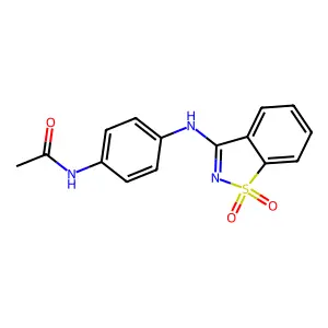N-[4-[(1,1-Dioxido-1,2-benzisothiazol-3-yl)amino]phenyl]acetamide structure