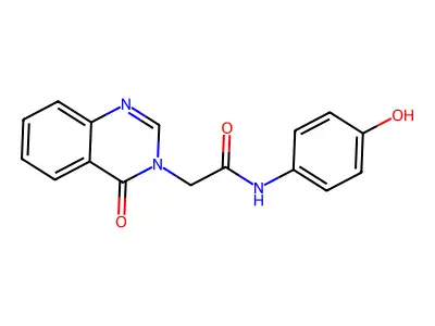 N-(4-hydroxyphenyl)-2-(4-oxoquinazolin-3(4H)-yl)acetamide structure
