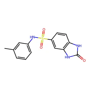 2-oxo-N-(m-tolyl)-2,3-dihydro-1H-benzo[d]imidazole-5-sulfonamide structure