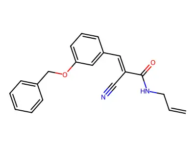 2-cyano-3-(3-phenylmethoxyphenyl)-N-prop-2-enylprop-2-enamide structure