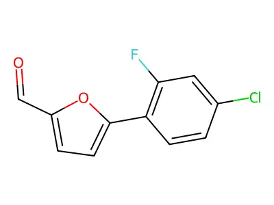 5-(4-Chloro-2-fluorophenyl)furan-2-carbaldehyde structure