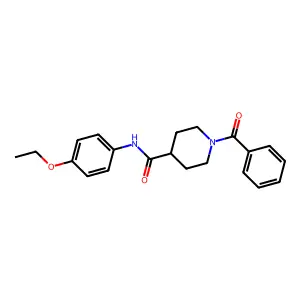 1-benzoyl-N-(4-ethoxyphenyl)piperidine-4-carboxamide structure