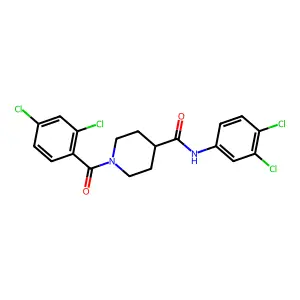 1-(2,4-dichlorobenzoyl)-N-(3,4-dichlorophenyl)piperidine-4-carboxamide structure