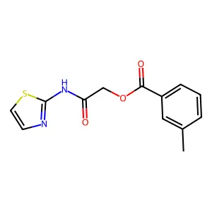 2-Oxo-2-(1,3-thiazol-2-ylamino)ethyl 3-methylbenzoate structure