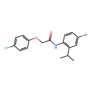 N-(4-bromo-2-propan-2-ylphenyl)-2-(4-chlorophenoxy)acetamide structure