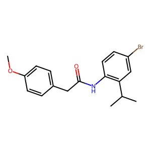 N-(4-bromo-2-isopropylphenyl)-2-(4-methoxyphenyl)acetamide structure