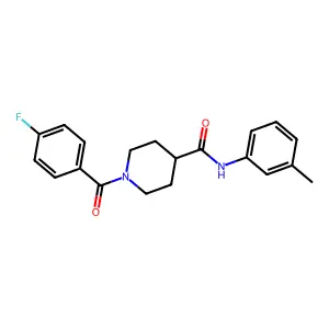 1-(4-fluorobenzoyl)-N-(3-methylphenyl)piperidine-4-carboxamide structure