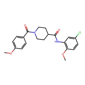 N-(5-chloro-2-methoxyphenyl)-1-(4-methoxybenzoyl)piperidine-4-carboxamide structure