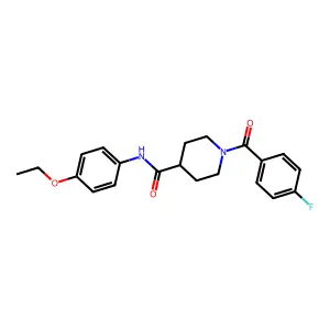 N-(4-ethoxyphenyl)-1-(4-fluorobenzoyl)piperidine-4-carboxamide structure