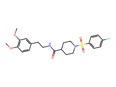 N-[2-(3,4-DIMETHOXYPHENYL)ETHYL]-1-(4-FLUOROBENZENESULFONYL)PIPERIDINE-4-CARBOXAMIDE structure