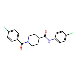 N-(4-chlorophenyl)-1-(4-fluorobenzoyl)piperidine-4-carboxamide structure