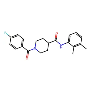N-(2,3-dimethylphenyl)-1-(4-fluorobenzoyl)piperidine-4-carboxamide structure
