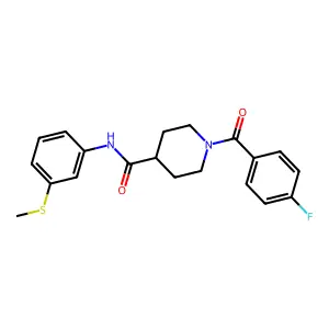 1-(4-fluorobenzoyl)-N-(3-methylsulfanylphenyl)piperidine-4-carboxamide structure
