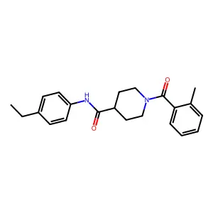 N-(4-ethylphenyl)-1-(2-methylbenzoyl)piperidine-4-carboxamide structure