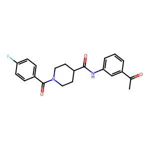 N-(3-acetylphenyl)-1-(4-fluorobenzoyl)piperidine-4-carboxamide structure