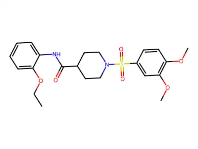 1-(3,4-dimethoxyphenyl)sulfonyl-N-(2-ethoxyphenyl)piperidine-4-carboxamide structure