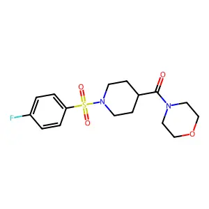 [1-(4-Fluorophenyl)sulfonylpiperidin-4-yl]-morpholin-4-ylmethanone structure