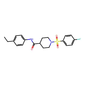 N-(4-ethylphenyl)-1-(4-fluorophenyl)sulfonylpiperidine-4-carboxamide structure