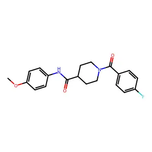 1-(4-fluorobenzoyl)-N-(4-methoxyphenyl)piperidine-4-carboxamide structure