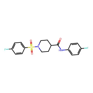 N-(4-fluorophenyl)-1-((4-fluorophenyl)sulfonyl)piperidine-4-carboxamide structure