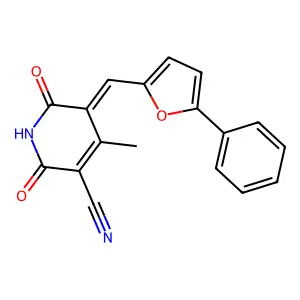 4-Methyl-2,6-dioxo-5-[(5-phenylfuran-2-yl)methylidene]pyridine-3-carbonitrile structure