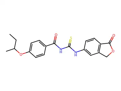 N-[4-(sec-Butoxy)benzoyl]-N'-(1-oxo-1,3-dihydro-2-benzofuran-5-yl)thiourea structure