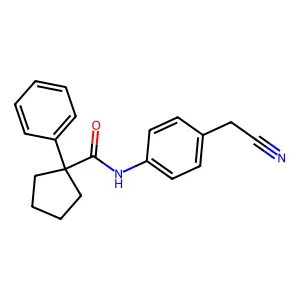 N-[4-(cyanomethyl)phenyl]-1-phenylcyclopentane-1-carboxamide structure