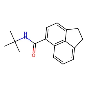 N-tert-butyl-1,2-dihydroacenaphthylene-5-carboxamide structure